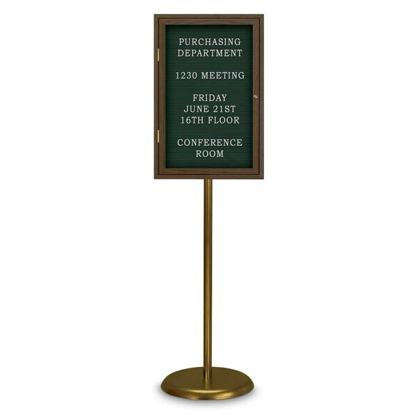 Corkboard, Double Door, Radius Frame, 42x32", Satin/Buff